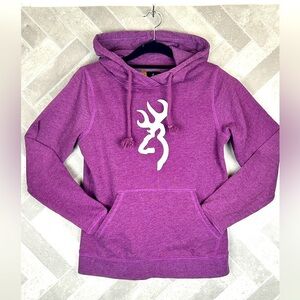 Browning woman’s fleece lined Medium purple hoodie sweater